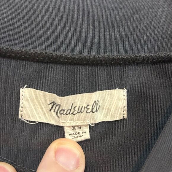 Madewell sand wash  gray sleeveless mock neck casual modal shift‎ dress size XS - Picture 3 of 10